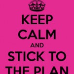 stick to the plan